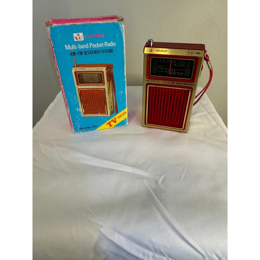 Vintage Windsor Multi-Band Pocket Radio AM, FM, Weather Model 2131 Untested